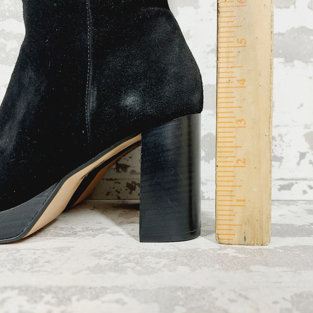 New FREE PEOPLE Suede Echo Platform Over The Knee Boots  C471 - Picture 2 of 15